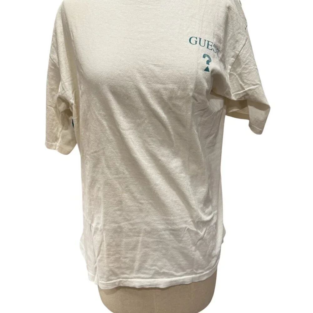 Vintage 80s / 90s Guess by Georges Marciano Spellout Logo Tee - Picture 3 of 4